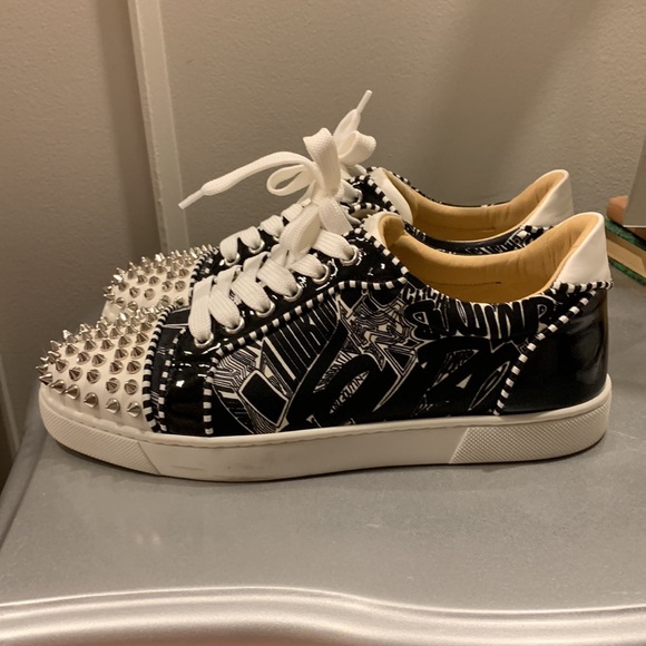 Authentic Christian Louboutin Spikes Women’s Sneakers sz 8.5 - Picture 2 of 12